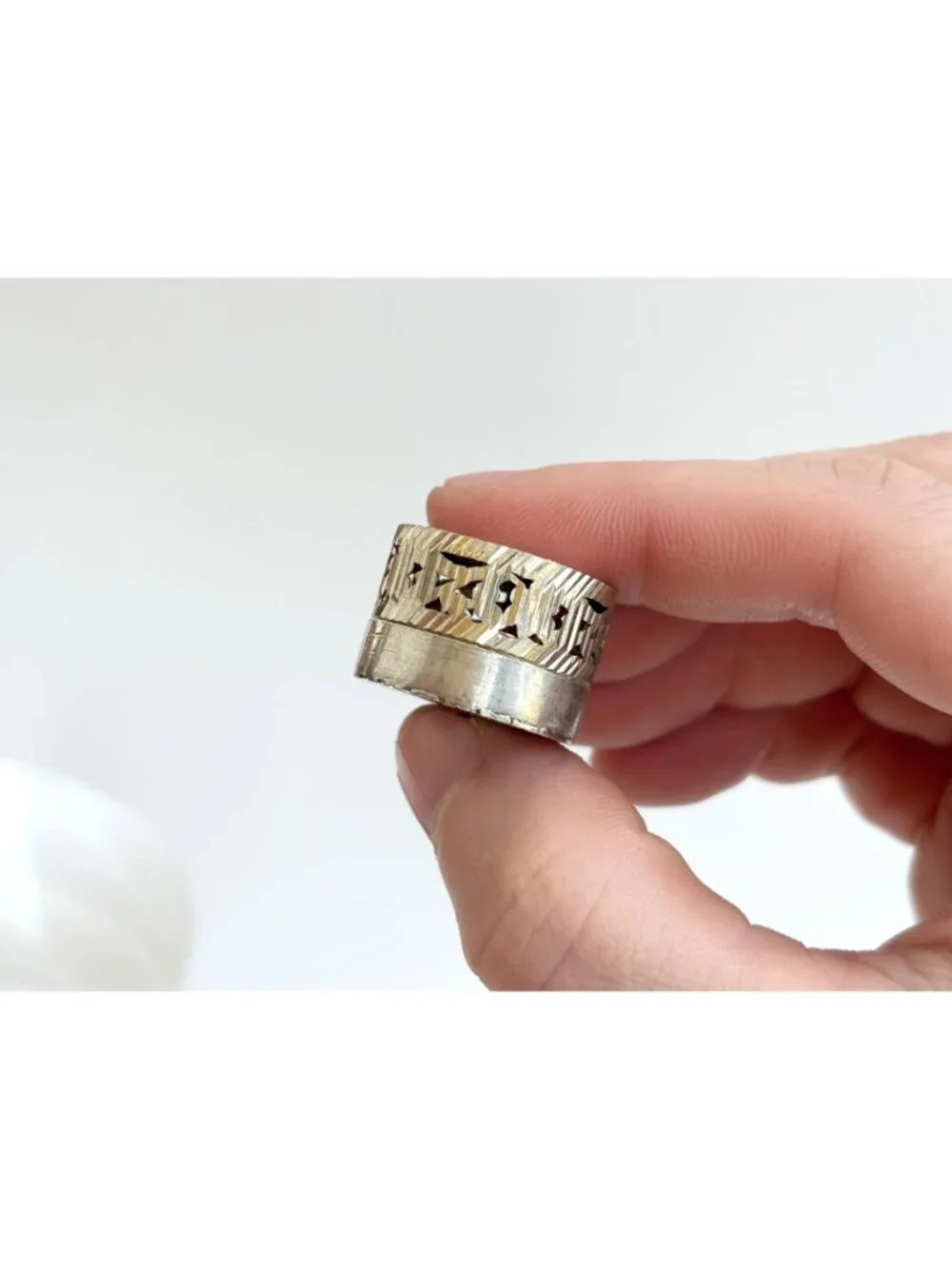 Dehli, India Made Silver Toned Filigree Vintage Trinket Box | Jewelry Box